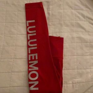 Lululemon Red Wunder Under Hi-Rise 7/8 Leggings *20Y Collection 25" - size 4